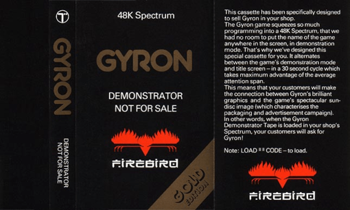 Gyron Demonstrator box art for ZX Spectrum
